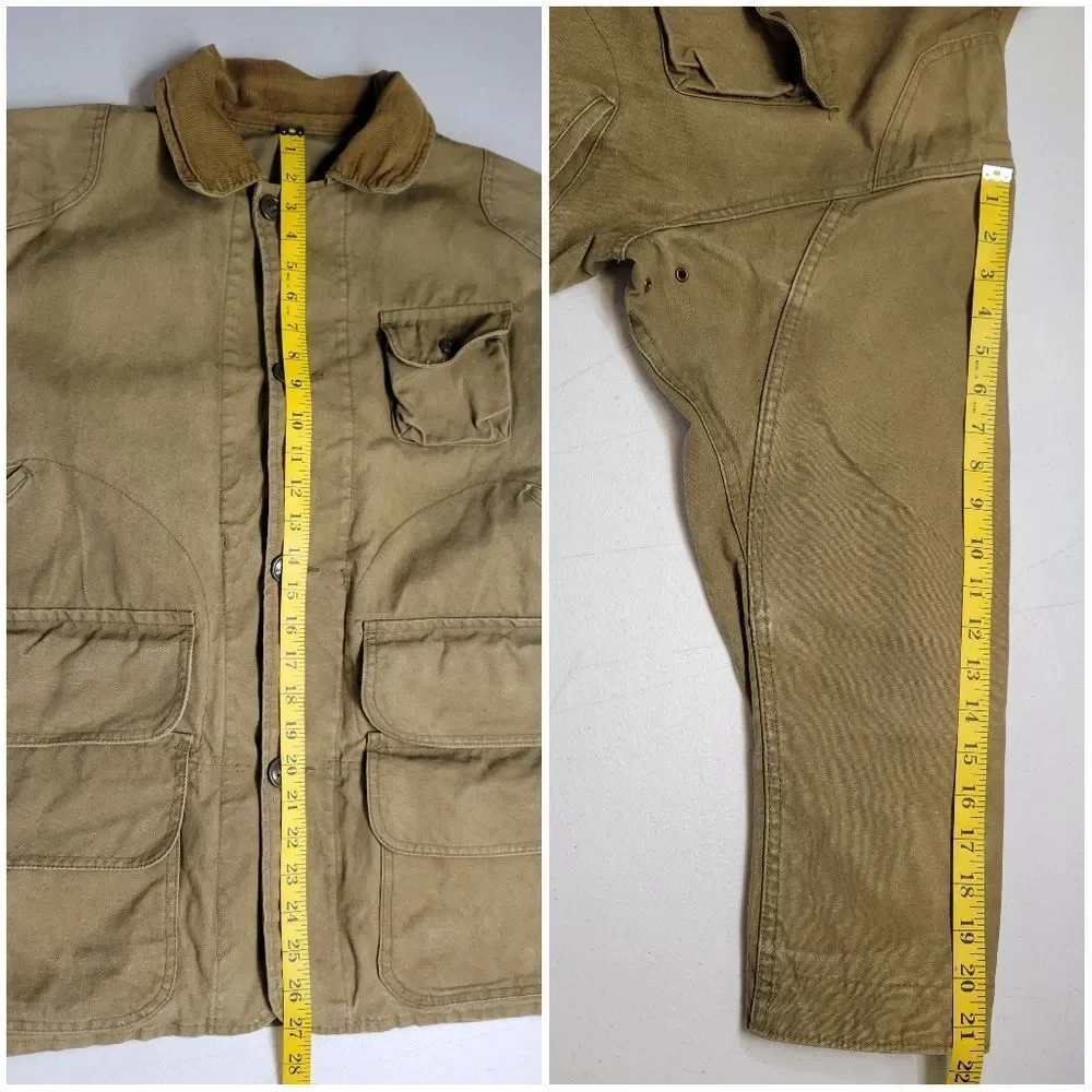 Vintage Hunting Work Barn Chore Field Jacket Canvas Duck Cloth Coat